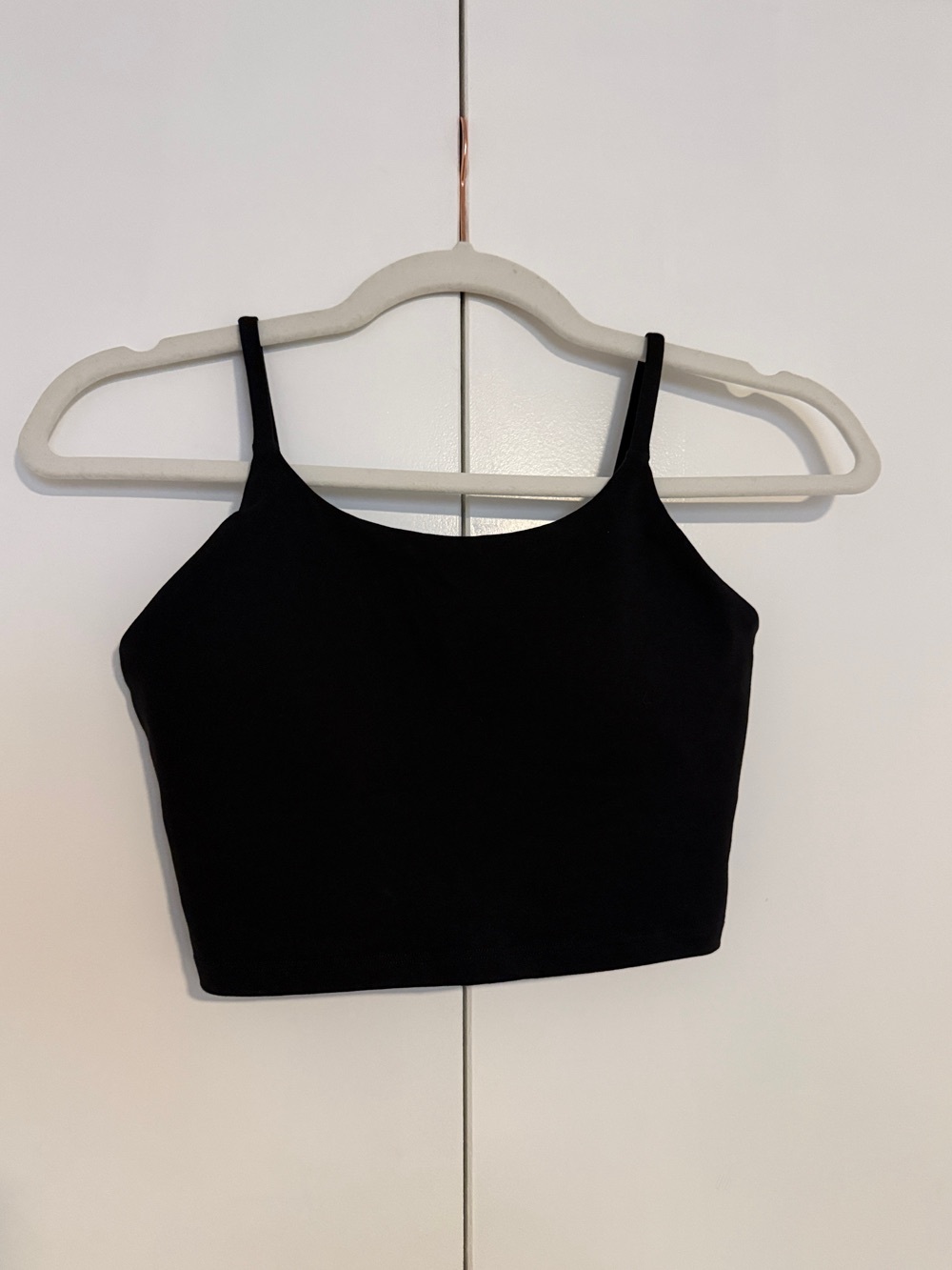 HALARA Black Cropped Tank with Thin Straps